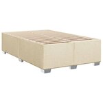 vidaXL Sommier à lattes de lit avec matelas Crème 100x200 cm Tissu