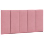 vidaXL Cadre de lit avec lumières LED rose 100x200 cm velours
