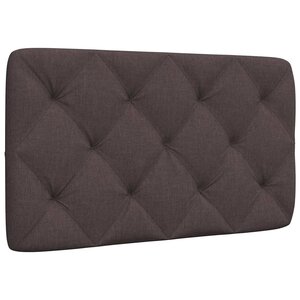 vidaXL Coussin de tête de lit marron foncé 90 cm tissu