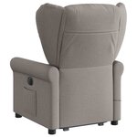 vidaXL Fauteuil inclinable de massage Taupe Tissu