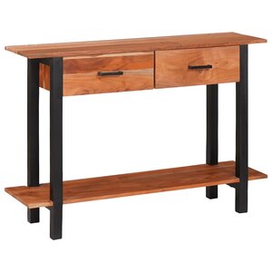 vidaXL Table console avec tiroir Marron et Noir 110 x 30 x 75 cm