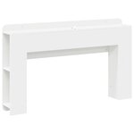 vidaXL Cabinet de Tête de Lit avec stockage Blanc 135 x 18 5 x 80 cm