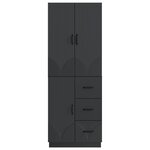 vidaXL Ensemble de Meubles 2 Pièces Noir Bois d'ingénierie