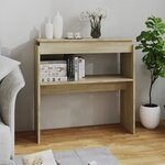 vidaXL Table console Chêne sonoma 80x30x80 cm Aggloméré