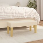 vidaXL Banc Crème 70x30x30 cm Tissu