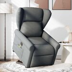 vidaXL Fauteuil inclinable de massage électrique Gris foncé Tissu