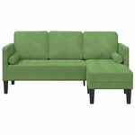 vidaXL Ensemble de Canapés Vert clair 173 x 131 x 67 cm Velours