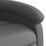 vidaXL Fauteuil de massage inclinable gris cuir véritable