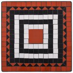 vidaXL Ensemble de bistro mosaïque 3 Pièces Carreaux Terre cuite et blanc