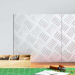 vidaXL Plaques à damier 2 Pièces Argent 30 x 30 cm Aluminium
