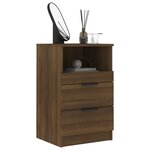 vidaXL Table de chevet Chêne marron Bois d'ingénierie