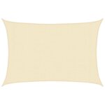vidaXL Voile d'ombrage 160 g/m² Crème 3x4 5 m PEHD