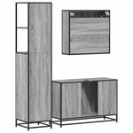 vidaXL Ensemble de meubles de salle de bain 3 Pièces Sonoma gris
