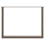vidaXL Pieds de table à manger en U 3 pièces Acier naturel 100 x (72-73) cm Acier