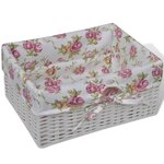 vidaXL Armoire avec 1 tiroir et 2 paniers Blanc Bois de Paulownia