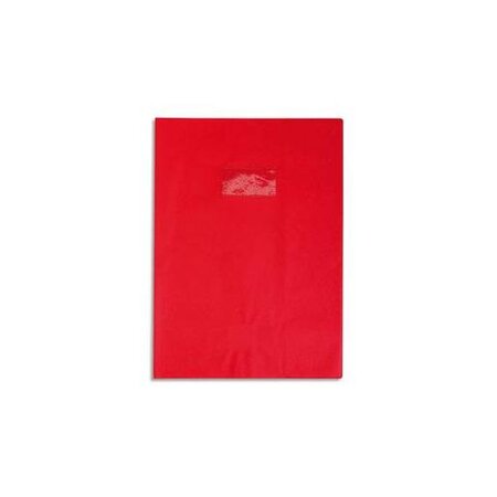 Protège-cahier Grain Cuir 20/100ème 24x32 rouge groseille CLAIREFONTAINE