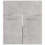 vidaXL Armoire d'évier avec lavabo intégré Gris béton Aggloméré