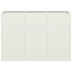 vidaXL Jardinière blanc 120x40x80 cm acier laminé à froid