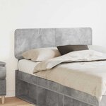 vidaXL Tête de lit Gris béton 120 cm Bois d'ingénierie