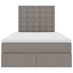 vidaXL Lit de Rangement Taupe 120 x 200 cm Cuir synthétique