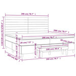 vidaXL Sommier à lattes de lit et matelas Gris clair 200x200cm Velours