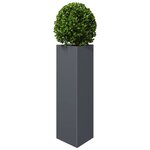 vidaXL Jardinières 2 Pièces anthracite triangulaire 30x26x75 cm acier