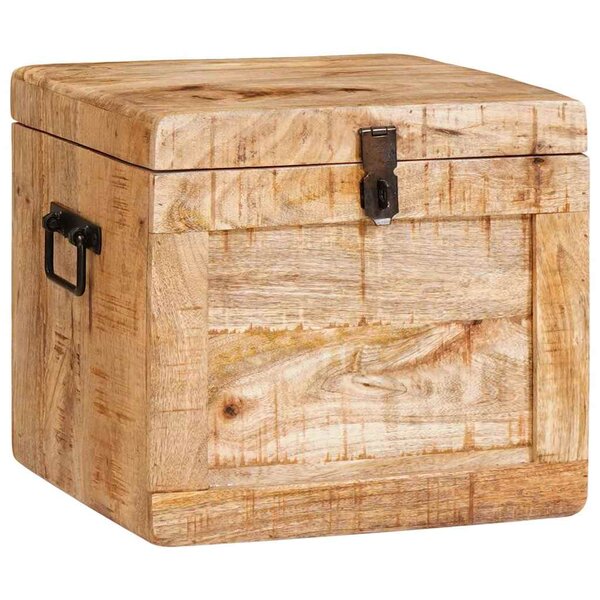 vidaXL Boîte de Rangement avec stockage bois de manguier massif