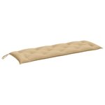 vidaXL Coussins de banc de jardin lot de 2 beige mélangé tissu
