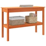 vidaXL Table console Marron cire 110 x 40 x 75 cm Bois massif en pin
