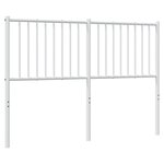 vidaXL Tête de lit métal blanc 140 cm