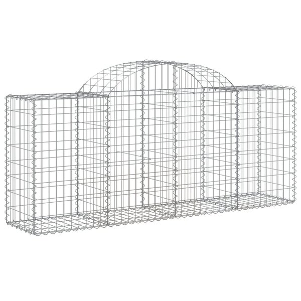 vidaXL Panier de gabions arqué 200x50x80/100 cm Fer galvanisé