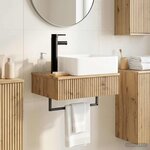 vidaXL Basin de lavage mural Chêne artisanal 50 x 41 x 39 cm