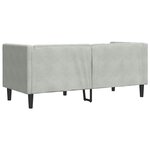 vidaXL Canapé Chesterfield Gris clair 174 x 74.5 x 70.5 cm Velours