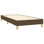 vidaXL Cadre de lit à ressorts marron foncé 90x190 cm tissu