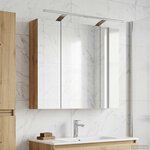 vidaXL Armoire Miroir de Salle de Bain Chêne artisan 80 x 14.5 x 70 cm