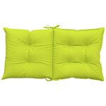 vidaXL Coussins de chaise de jardin à dossier bas lot de 2 vert vif
