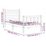 vidaXL Cadre de lit sans matelas 90x190 cm bois de pin massif