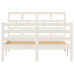 vidaXL Cadre de lit sans matelas blanc bois massif 120x200 cm