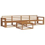 vidaXL Ensemble de canapés d'extérieur 5 Pièces Naturel