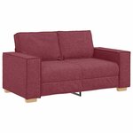 vidaXL Ensemble de Canapés 3 Pièces Bordeaux 220 x 78 x 84 cm tissu