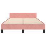 vidaXL Cadre de lit et tête de lit sans matelas rose 120x200cm velours