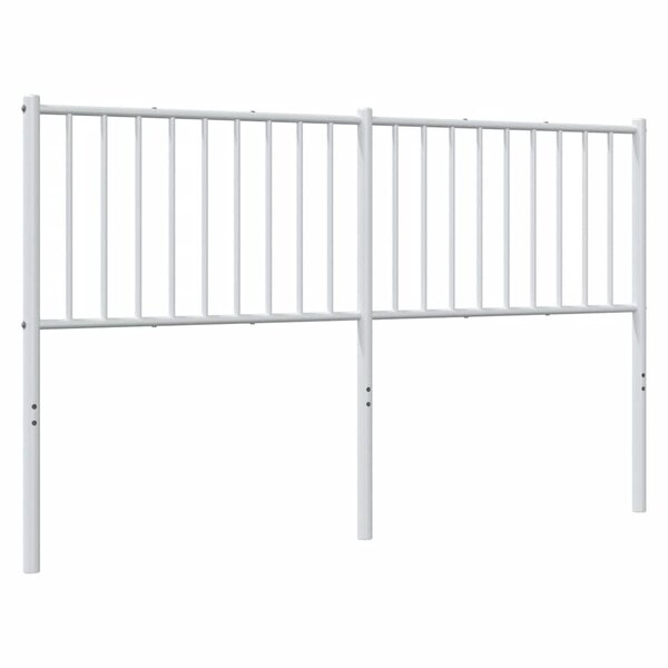 vidaXL Tête de lit de remplacement métal blanc 160 cm