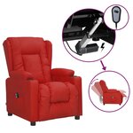 vidaXL Fauteuil inclinable électrique Rouge bordeaux Similicuir