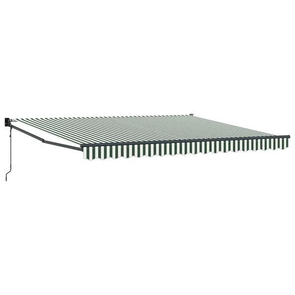 vidaXL Auvent Rétractable Vert et blanc 400 × 300 cm