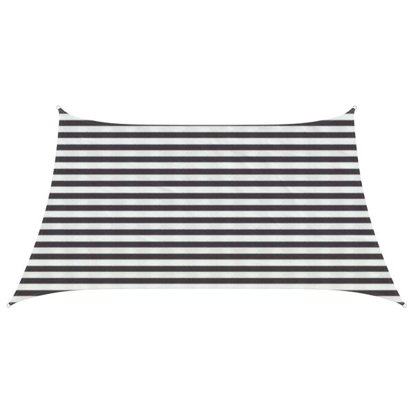vidaXL Voile d'ombre 3 / 4 x 2 m HDPE Rectangulaire Anthracite et blanc