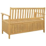 vidaXL Banc de rangement 2 -Seater 120 x 63 x 84 cm Acacia massif