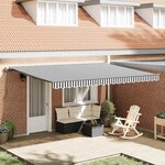 vidaXL Auvent rétractable automatique anthracite et blanc 450x300 cm