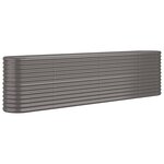 vidaXL Lit surélevé de jardin Acier galvanisé 260x40x68 cm gris