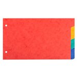 Intercalaires Pour Fiches Bristol En Carte Lustrée 225g/m2 4 Positions - 125x200mm - Couleurs Assorties - Exacompta