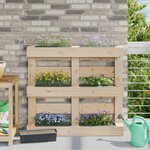 vidaXL Caisses à fleurs pour palettes Euro 24 Pièces Gris